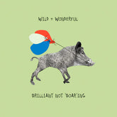 Sally Scaffardi Funny Wild Boar Greeting Card